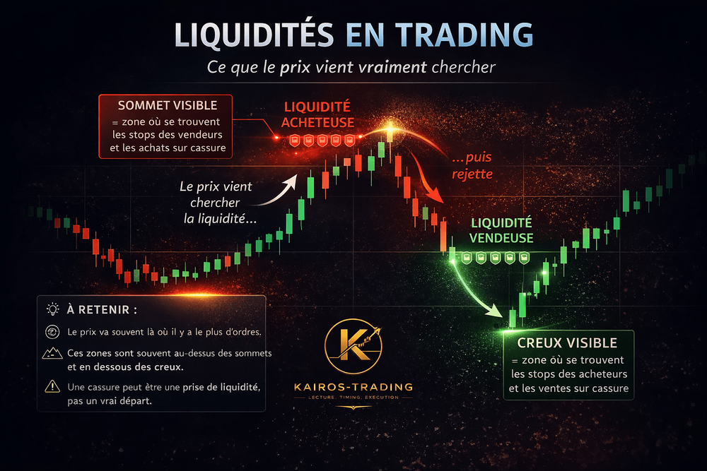 Les liquidités en trading : comprendre simplement ce que le prix vient chercher