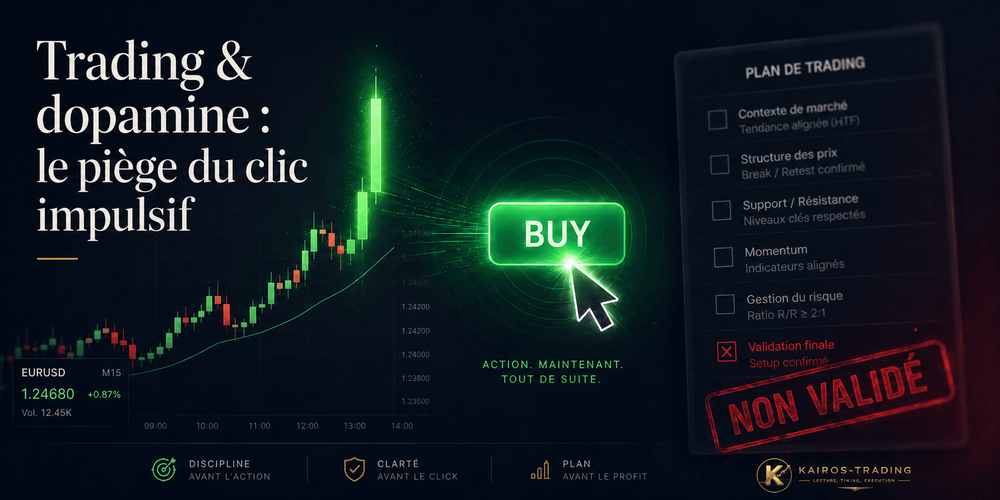 Trading et dopamine : pourquoi tu veux cliquer même quand ton plan dit non